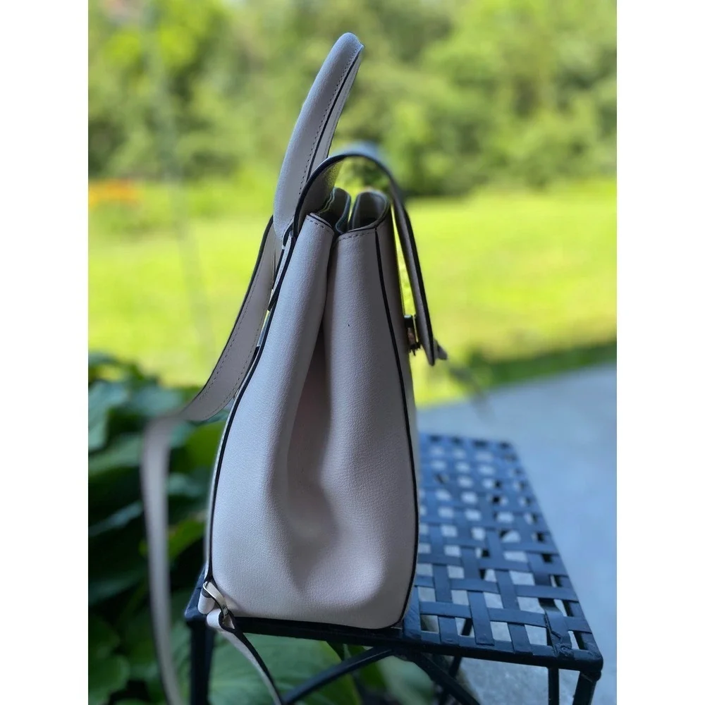 Kate‎ Spade Cream Leather Adel Flap Backpack Designer Bag Luxury Travel  Neutral